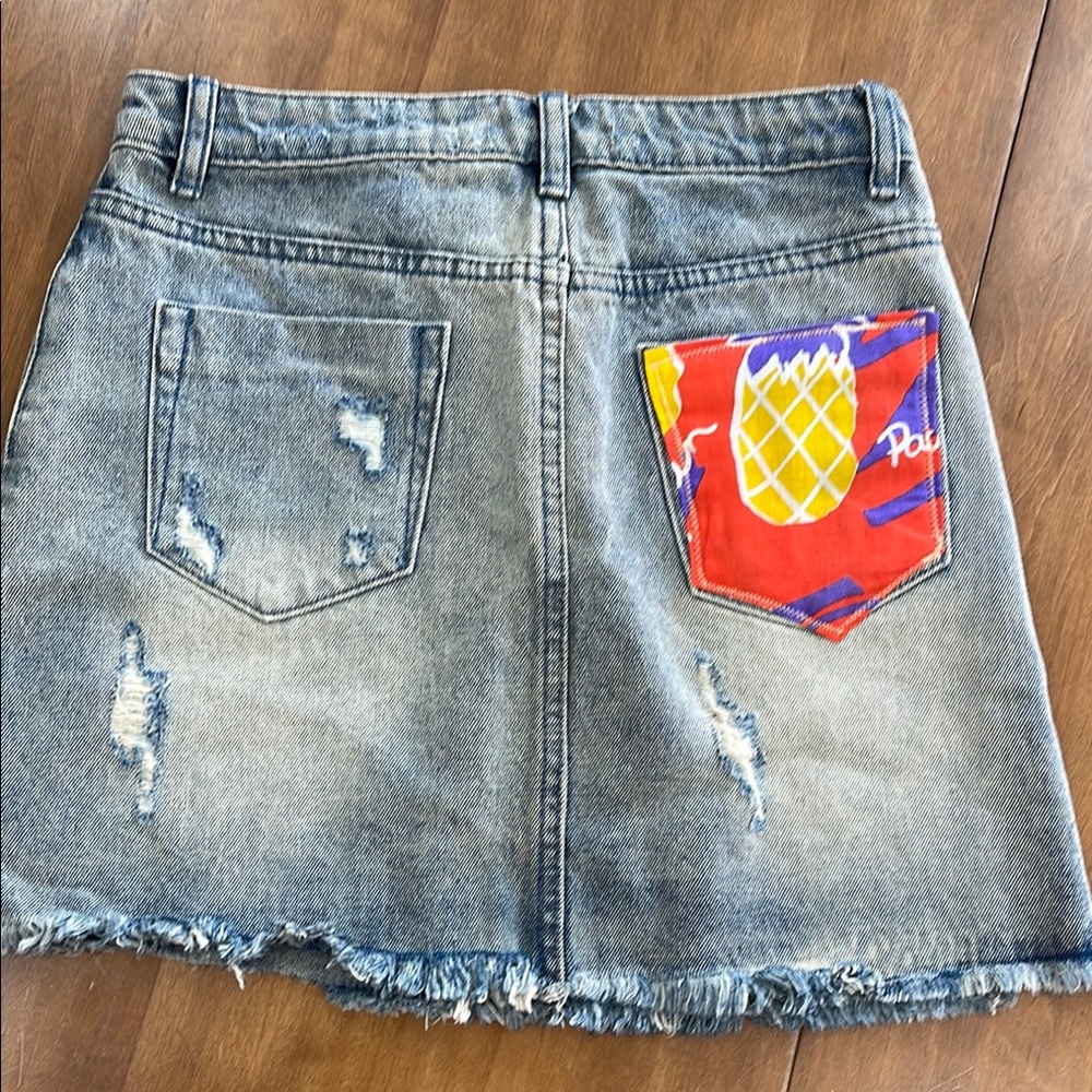 Dance & Marvel A-Line Mini Skirt Red Yellow Casual